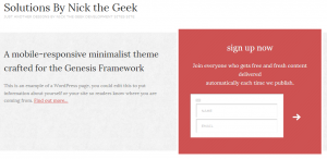 Sample image of Aweber Box on the Balance Theme