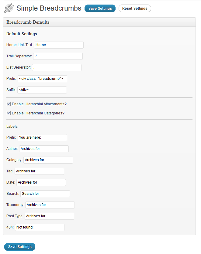 Genesis Simple Breadcrumbs